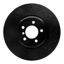 R1 13-20 BMW 440i xDrive Front & Rear Drilled & Slotted Black Brake Rotor Set