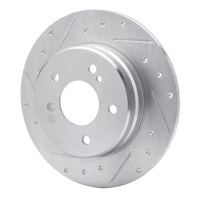 R1 87-15 Chrysler Crossfire Rear Drilled & Slotted Silver Brake Rotor Set