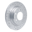 R1 22-25 Lexus LX600 Rear Drilled & Slotted Silver Brake Rotor Set