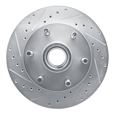 R1 94-02 Chevrolet Express 2500 Front Left Drilled & Slotted Silver Brake Rotor