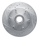 R1 94-02 Chevrolet Express 2500 Front Left Drilled & Slotted Silver Brake Rotor