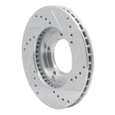 R1 84-95 Toyota Pickup Front Right Drilled & Slotted Silver Brake Rotor