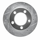 R1 76-93 Ford F-150 4WD Front Right Drilled & Slotted Silver Brake Rotor