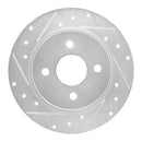R1 18-22 Ford Ecosport Rear Left Drilled & Slotted Silver Brake Rotor