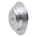 R1 04-06 Kia AMANTI Rear Right Drilled & Slotted Silver Brake Rotor