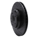 R1 07-15 BMW 335i xDrive Front & Rear Drilled & Slotted Black Brake Rotor Set