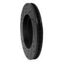 R1 10-17 Lexus CT200H Front Right Drilled & Slotted Black Brake Rotor