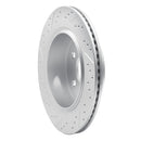 R1 02-24 Chrysler Aspen Rear Right Drilled & Slotted Geo-Carbon Rotor