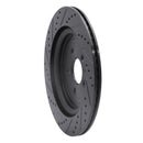 R1 13-19 Ford Flex Front & Rear Drilled & Slotted Black Brake Rotor Set