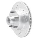 R1 1970-1981 Buick Estate Wagon Front Left Drilled & Slotted Silver Brake Rotor