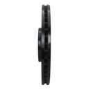R1 08-11 Saab 9-3 Front Right Drilled & Slotted Black Brake Rotor