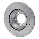 R1 99-23 Porsche 911 Left Rear Drilled & Slotted Silver Brake Rotor