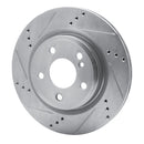 R1 14-19 Mercedes-Benz GLA250 (Mexico) Rear Left Drilled & Slotted Silver Brake Rotor