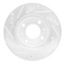R1 03-06 Dodge Verna (Mexico) Front Right Drilled & Slotted Silver Brake Rotor