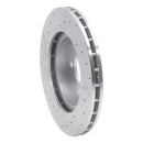 R1 93-97 Chrysler CONCORDE Front Right Drilled & Slotted Silver Brake Rotor