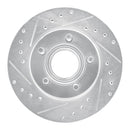 R1 93-94 Ford Explorer Front Left Drilled & Slotted Silver Brake Rotor