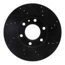 R1 07-18 Dodge Sprinter 2500 Front & Rear Drilled & Slotted Black Brake Rotor Set