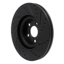R1 17-20 Lincoln MKZ Front Left Drilled & Slotted Black Brake Rotor