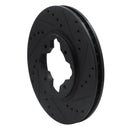 R1 91-97 Acura CL Front Right Drilled & Slotted Black Brake Rotor