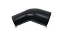 Vibrant 3in ID x 2.25in ID Gloss Black Silicone 45 Degree Transition Elbow