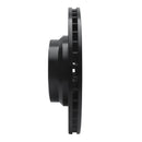 R1 02-08 BMW 760LI Front Right Drilled & Slotted Black Brake Rotor