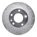 R1 76-82 BMW 530I Front Right Drilled & Slotted Silver Brake Rotor