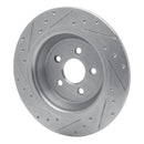 R1 15-20 Ford Edge Front & Rear Drilled & Slotted Silver Brake Rotor Set
