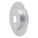 R1 09-15 Toyota Corolla (Mexico) Rear Right Drilled & Slotted Silver Brake Rotor