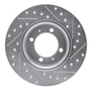 R1 81-87 Saab 900 Front Left Drilled & Slotted Silver Brake Rotor
