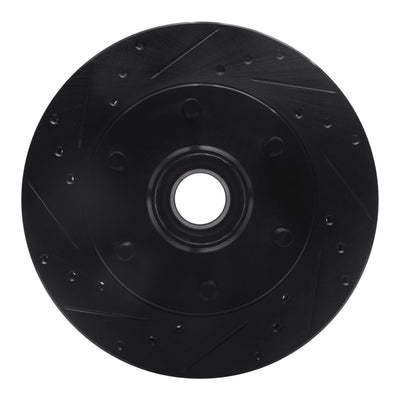R1 88-96 Chevrolet C2500 Front Left Drilled & Slotted Black Brake Rotor