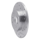 R1 83-90 Toyota Tercel Front Right Drilled & Slotted Silver Brake Rotor