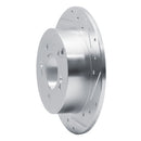 R1 07-12 Kia Rondo (Canada) Rear Right Drilled & Slotted Silver Brake Rotor