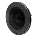 R1 95-04 Ford E-250 Econoline Front Left Drilled & Slotted Black Brake Rotor