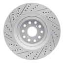 R1 07-23 Lexus Ls500 Right Front Drilled & Slotted Geo-Carbon Rotor