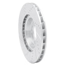 R1 01-06 BMW M3 Left Front Drilled & Slotted Silver Brake Rotor