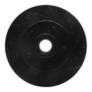 R1 73-89 Chrysler CORDOBA Front Right Drilled & Slotted Black Brake Rotor