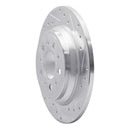 R1 99-00 Volvo V70 Rear Right Drilled & Slotted Silver Brake Rotor