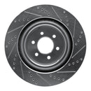 R1 03-17 Dodge Viper Rear Left Drilled & Slotted Silver Brake Rotor