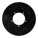 R1 67-88 Porsche 914 Front Left Drilled & Slotted Black Brake Rotor