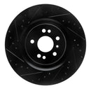 R1 06-12 Mercedes-Benz GL350 Front Left Drilled & Slotted Black Brake Rotor