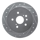 R1 09-15 Toyota Venza Front & Rear Drilled & Slotted Silver Brake Rotor Set