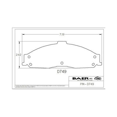 Baer Brakes Replacement Pads for Baer T4 Caliper