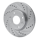 R1 02-06 Hyundai SONATA Front Right Drilled & Slotted Silver Brake Rotor