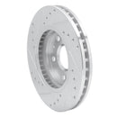 R1 11-16 Buick LaCrosse Front Right Drilled & Slotted Silver Brake Rotor