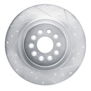 R1 03-05 Jaguar Super V8 Front & Rear Drilled & Slotted Silver Brake Rotor Set