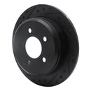 R1 93-98 Jeep Grand Cherokee Rear Left Drilled & Slotted Black Brake Rotor