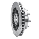 R1 93-95 Chevrolet G30 Front Right Drilled & Slotted Silver Brake Rotor
