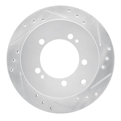 R1 91-99 Dodge STEALTH Rear Right Drilled & Slotted Silver Brake Rotor