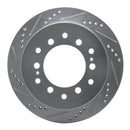 R1 01-09 Lexus GX470 Rear Drilled & Slotted Silver Brake Rotor Set