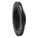 R1 92-95 Mercedes-Benz E420 Rear Left Drilled & Slotted Black Brake Rotor
